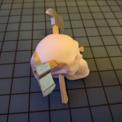 Đầu lâu lính cứu hỏa trang trí 3D