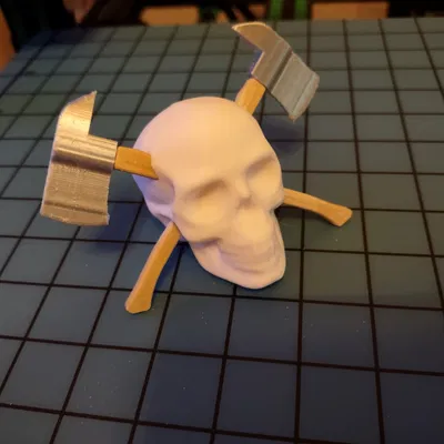 Đầu lâu lính cứu hỏa trang trí 3D