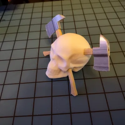 Đầu lâu lính cứu hỏa trang trí 3D