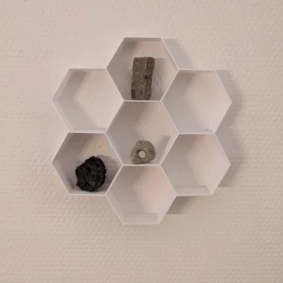 Giá treo tường hình lục giác đơn giản
