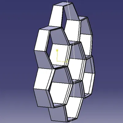 Giá treo tường hình lục giác đơn giản