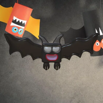 Bướm dơi Halloween hình vuông trang trí mùa lễ hội