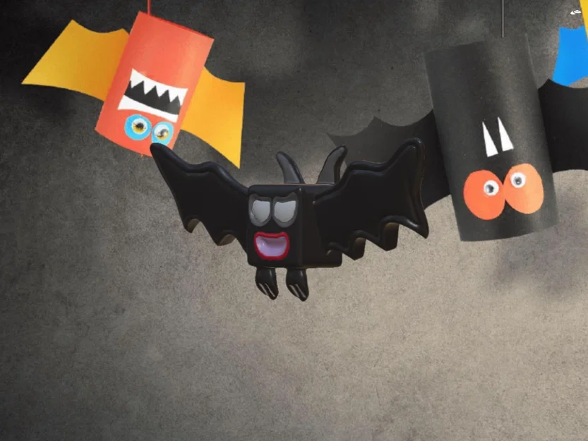 Bướm dơi Halloween hình vuông trang trí mùa lễ hội - Image 2