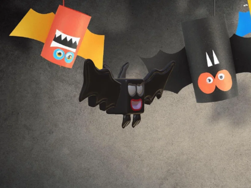 Bướm dơi Halloween hình vuông trang trí mùa lễ hội - Image 7