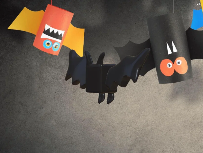 Bướm dơi Halloween hình vuông trang trí mùa lễ hội - Image 9