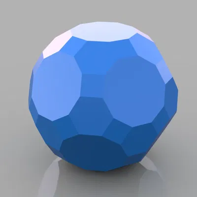 Hình khối Truncated Icosidodecahedron với 120 đỉnh và 62 mặt
