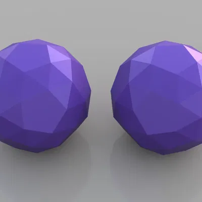 Hình cầu Low Poly: Đodecahedron Snub tay trái/tay phải
