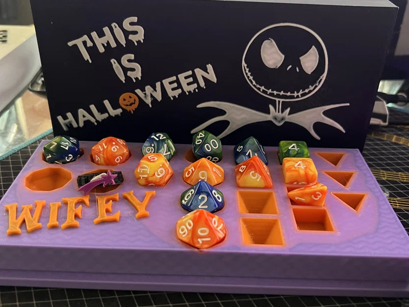 Hộp xúc xắc Jack Skellington phong cách Halloween - Image 1