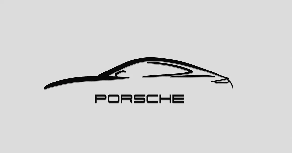 Nghệ thuật tường 2D Porsche Carrera độc đáo - Image 1
