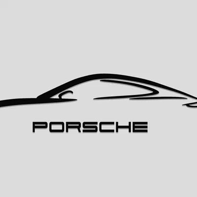 Nghệ thuật tường 2D Porsche Carrera độc đáo