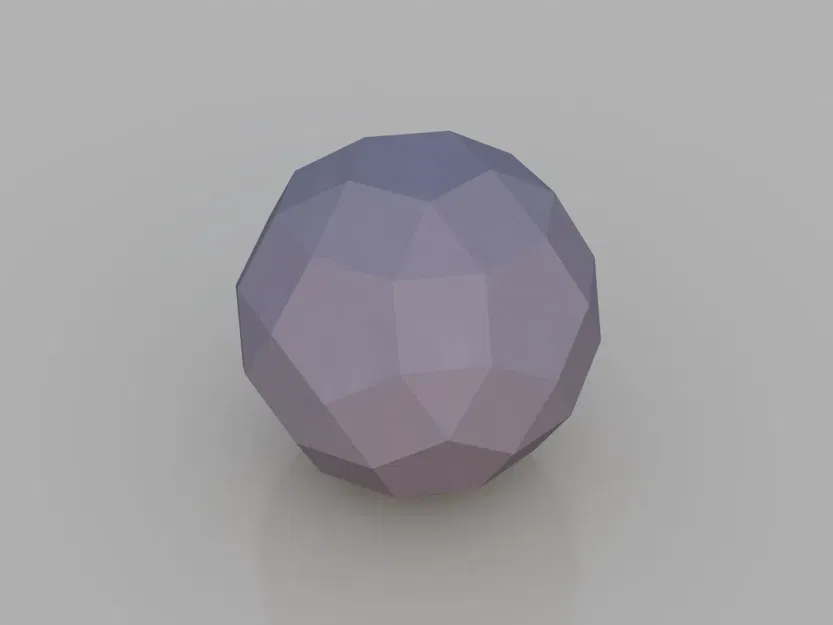 Hình cầu thấp poly: Rhombicosidodecahedron thú vị - Image 1