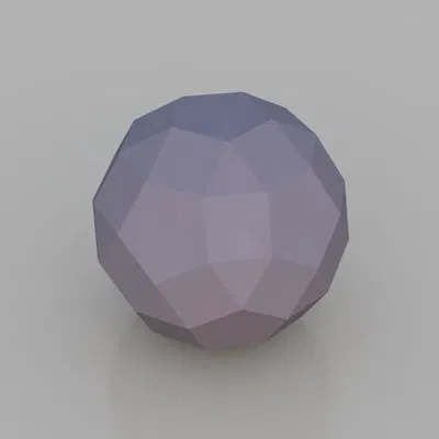 Hình cầu thấp poly: Rhombicosidodecahedron thú vị