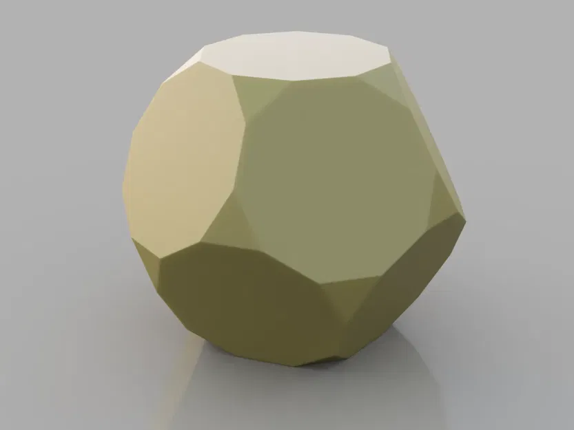 Hình cầu đa diện thấp poly: Dodecahedron cắt cụt - Image 1