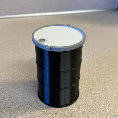 Thùng 55-Gallon tỷ lệ 1/14 với nắp và vòng giữ nắp