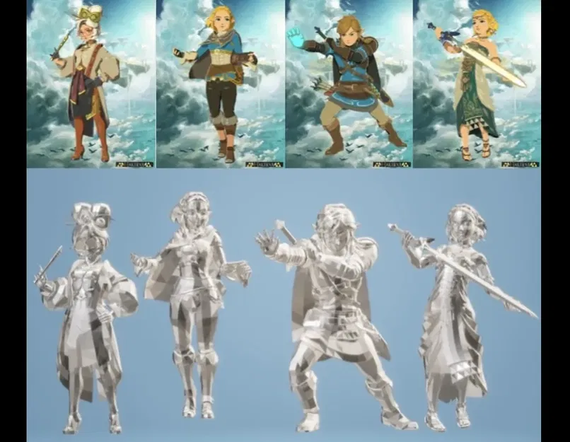 Nhân vật Link và hai phiên bản Zelda trong Tears of the Kingdom - Image 1