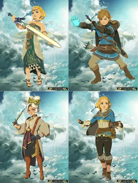 Nhân vật Link và hai phiên bản Zelda trong Tears of the Kingdom - Image 2