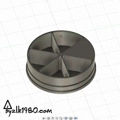 Hộp xoay hai phần cho vít với đường kính 10 cm