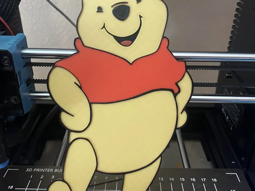 Winnie The Pooh 2D nhiều màu sắc với độ cao lớp khác nhau - Image 1