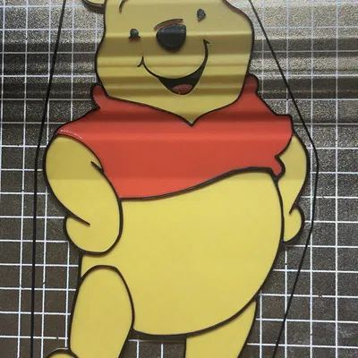 Winnie The Pooh 2D nhiều màu sắc với độ cao lớp khác nhau