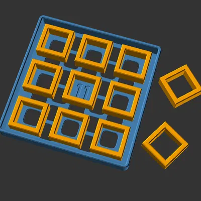 Mô hình xếp hình Fit Eleven trong hộp không lồi ra ngoài