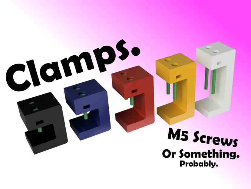 Kẹp bàn M5 với ốc vít và đai ốc 3D - Image 1