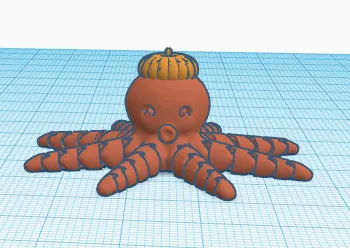 Bạch tuộc đội mũ bí ngô độc đáo - Image 1