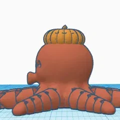 Bạch tuộc đội mũ bí ngô độc đáo