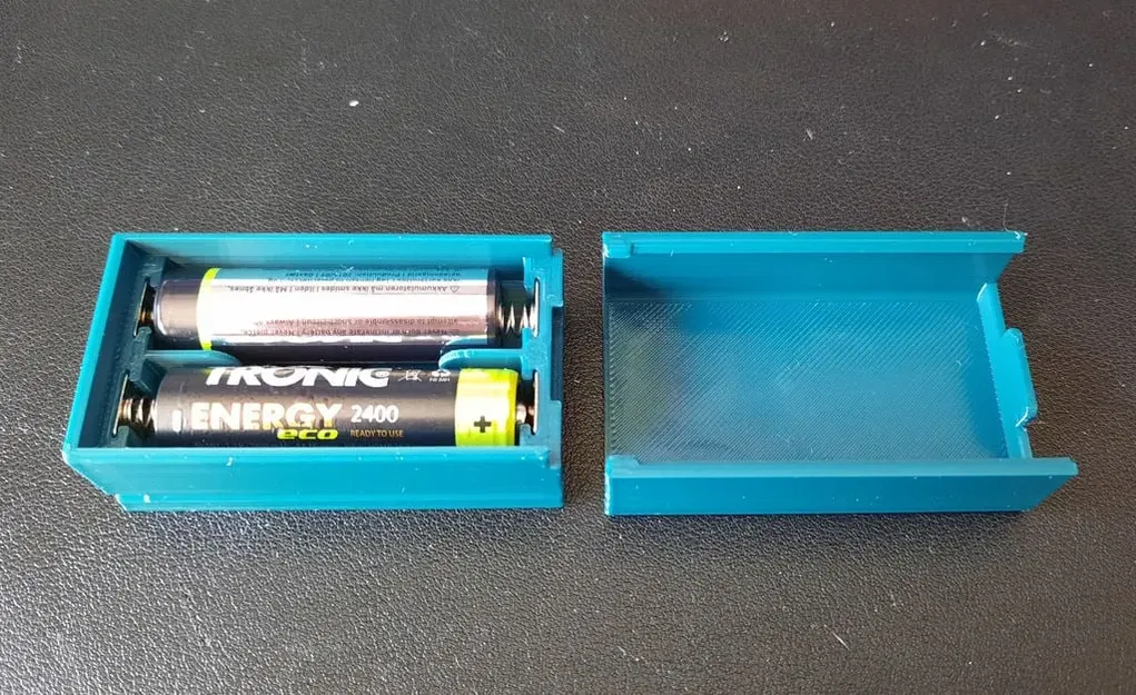 Bộ pin AA hai viên với nắp trượt một chiều - Image 3