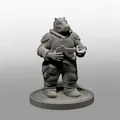 Mô hình nhân vật Hippo-folk DnD với nỏ - Thumbnail 1