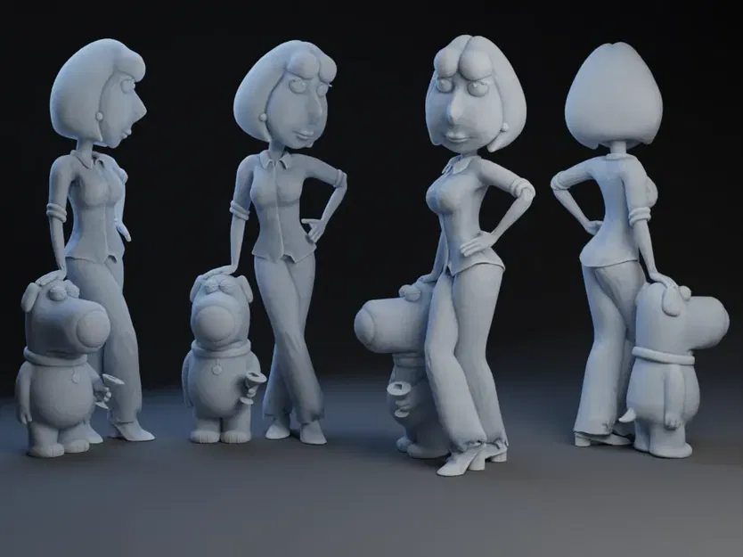 Nhân vật Lois và Brian từ series Family Guy - Image 1