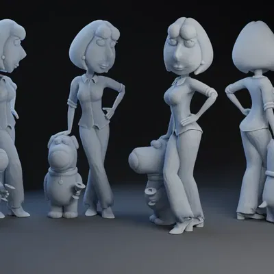 Nhân vật Lois và Brian từ series Family Guy