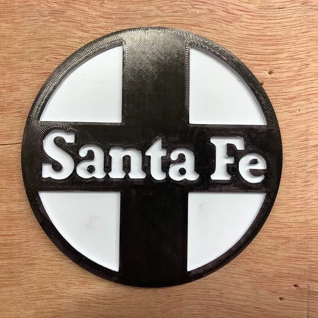 Biển hiệu đường sắt Santa Fe in 3D hoặc cắt laser - Image 1