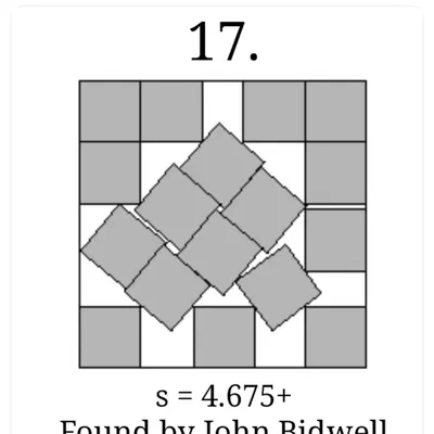Câu đố hình vuông 17 khối - Giải pháp hình học độc đáo