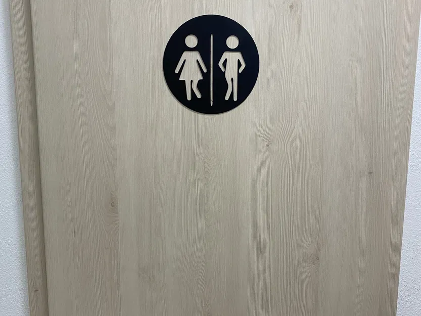 Biểu tượng nhà vệ sinh hài hước với ngữ cảnh đơn giản - Image 2