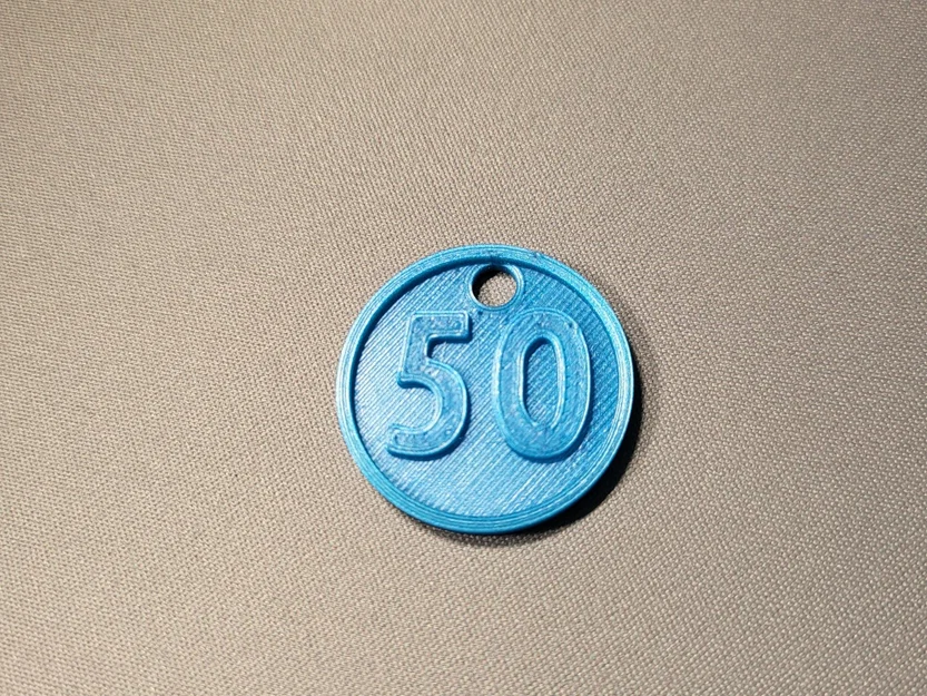 Huy chương số 50 với lỗ treo dây - Image 2