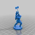 Nhân vật Goliath chiến binh cầm chiến axe với halfling - Thumbnail 2