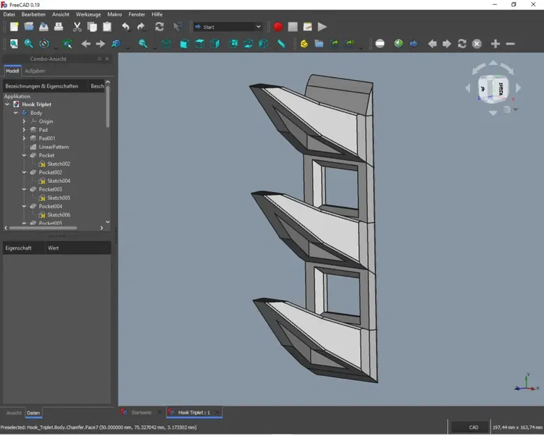Giá treo ba móc hỗ trợ in 3D không cần giá đỡ - Image 2