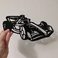 Xe F1 hình bóng 2D nghệ thuật treo tường - Thumbnail 1