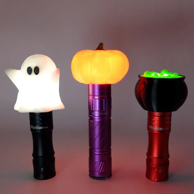 **Bộ khuếch tán đèn pin Halloween hình bí ngô, ma và nồi phép** - Image 3
