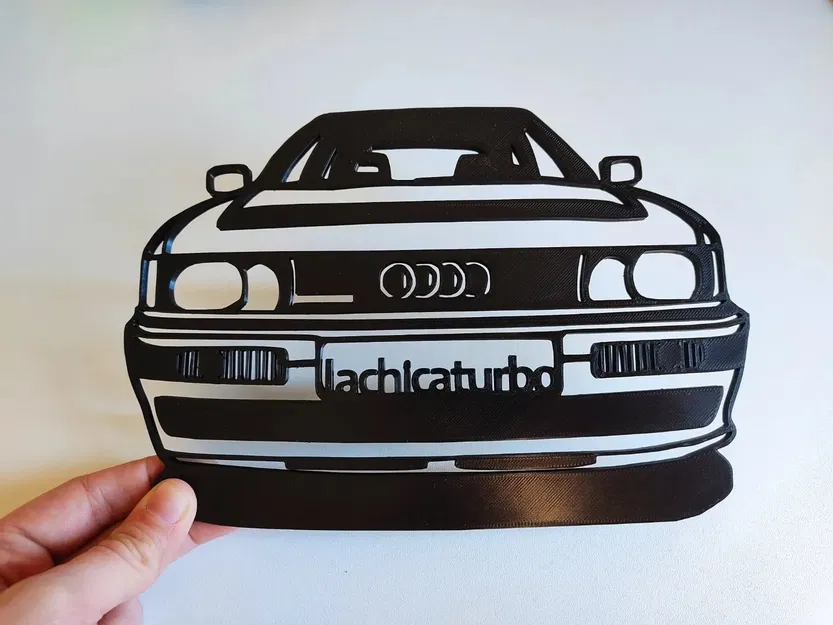 Silhouette ô tô Audi 2D nghệ thuật tường - Image 1