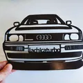 Silhouette ô tô Audi 2D nghệ thuật tường - Thumbnail 1