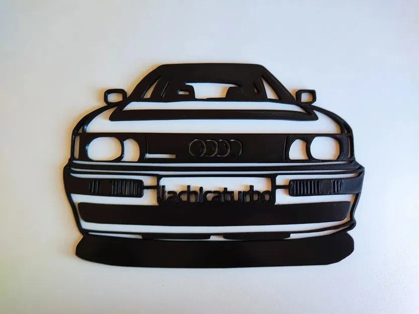 Silhouette ô tô Audi 2D nghệ thuật tường - Image 2