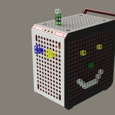 Khối xây dựng nghệ thuật 1x1 cho thùng máy Qube 500