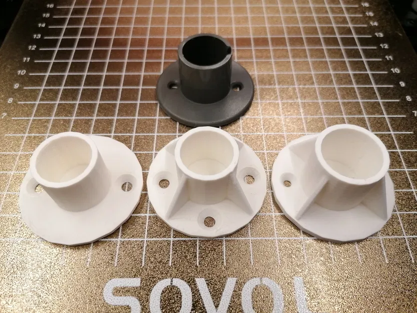 Giá đỡ gắn cột cho kệ xoay trong bếp - Image 1