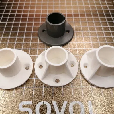 Giá đỡ gắn cột cho kệ xoay trong bếp