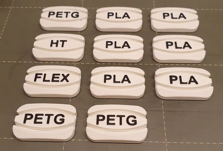 Kẹp filament với tên vật liệu cho máy in 3D - Image 1
