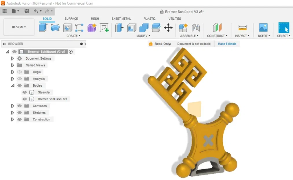 Biểu tượng chìa khóa Bremen 2D và 3D - Image 3
