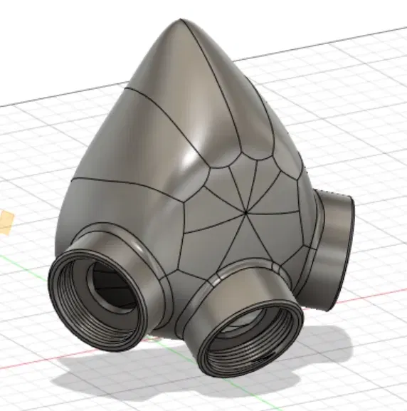 Thân khẩu trang nửa mặt WIP với 3 cổng NATO - Image 2