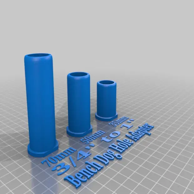 Bộ chuyển đổi lỗ bench dog 1" sang 3/4" cho bàn làm việc - Image 1