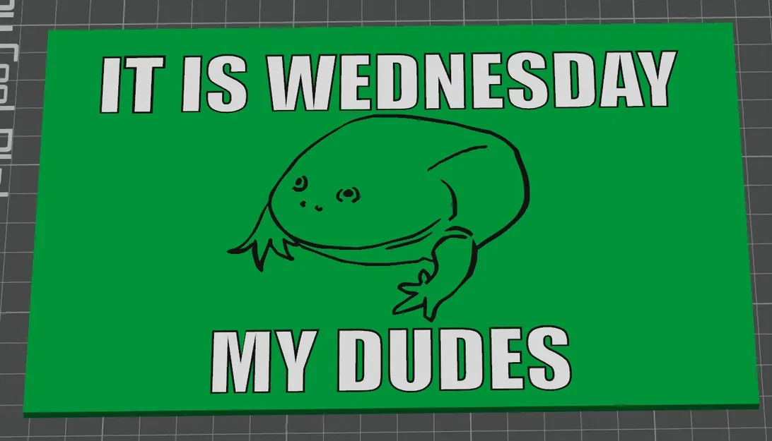 Biểu ngữ ếch hài hước về ngày thứ Tư - Image 2